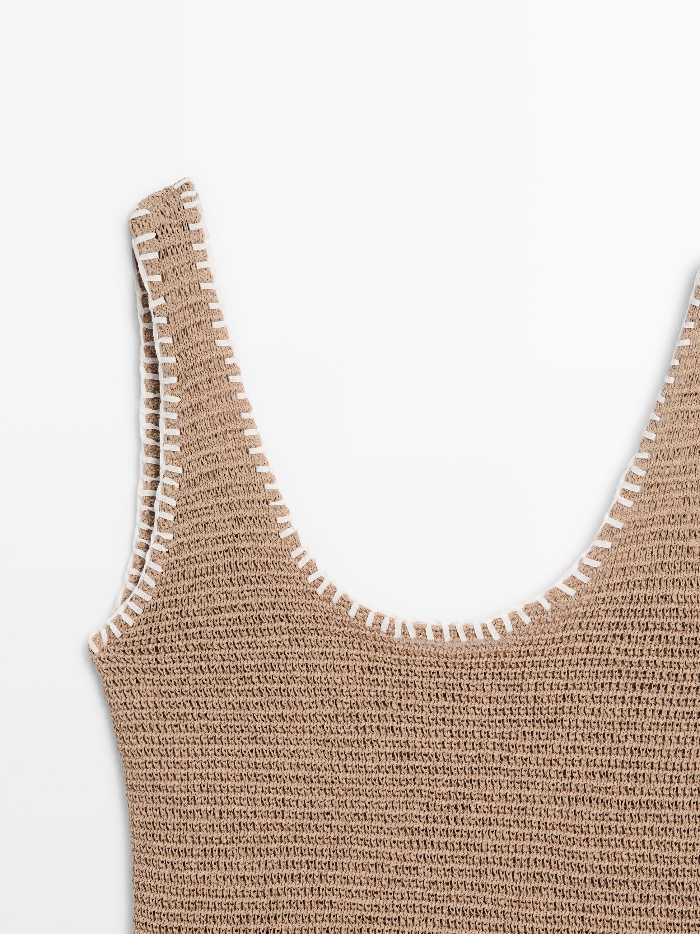 Top en maille de coton mélangé